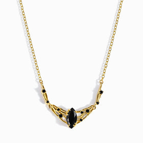 Black Obsidian Black Spinel Necklace - Radiance