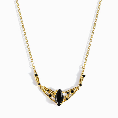 Black Obsidian Black Spinel Necklace - Radiance