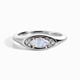 Moonstone Ring - Evil Eye