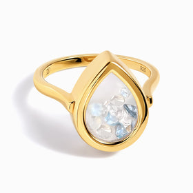Moonstone Aquamarine Ring - Gem Glide