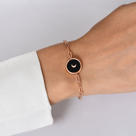 Black Obsidian Widelink Bracelet - Dream