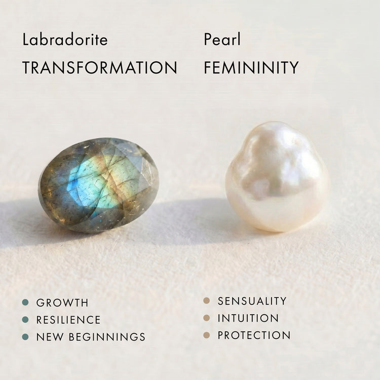 Labradorite Pearl Ring - Heirloom – Moon Magic