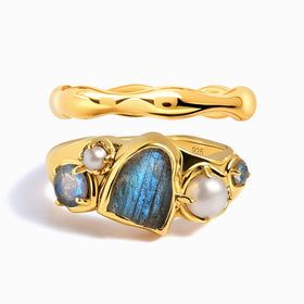 Labradorite Heirloom & Magma Rings