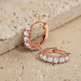 Moonstone Earrings - Bonny Hoops