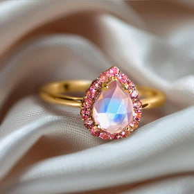 Moonstone Tourmaline Ring - Félice