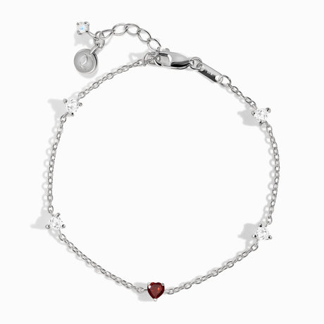Garnet Never Without My Gem Bracelet - January Birthstone