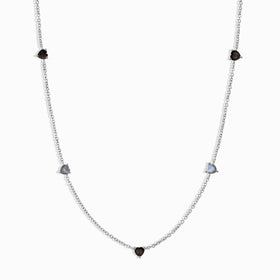 Black Obsidian Labradorite Necklace - Crush
