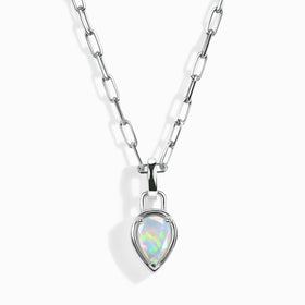 Opal Talis Widelink Necklace - October Birthstone