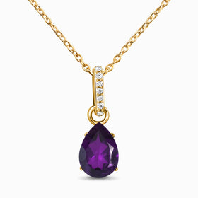 Amethyst Necklace Sway - February Birthstone