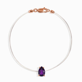 Amethyst Bracelet Floating Sway - February Birthstone