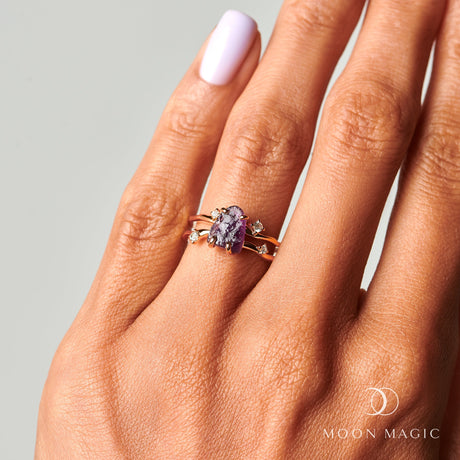 Raw Crystal Ring - Flow Amethyst