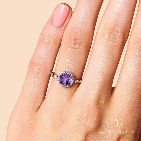 Amethyst Lab Diamond Ring - Soulmate