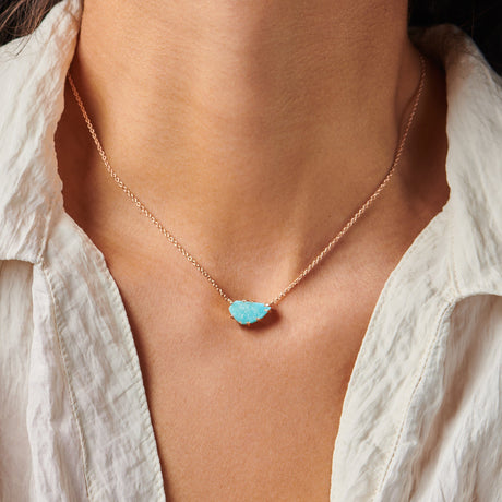Raw Crystal Necklace - Serene Amazonite