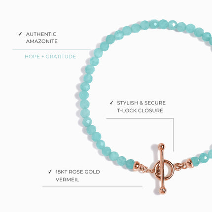 Amazonite T-Lock Beads Bracelet - Raise Your Vibrations