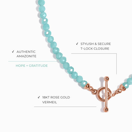 Amazonite T-Lock Beads Necklace - Raise Your Vibrations