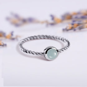 Aquamarine Ring - Cloudy Shield