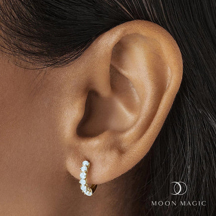 Aquamarine Earrings - Bonny Hoops