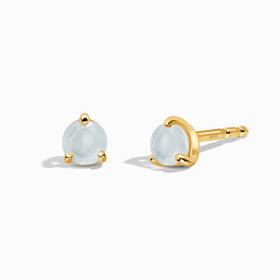 Aquamarine Round Studs