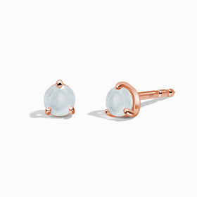 Aquamarine Round Studs
