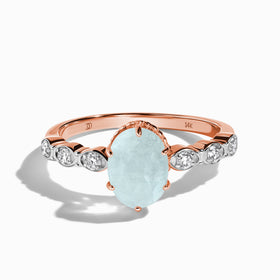 Aquamarine Diamond Ring - Mirth