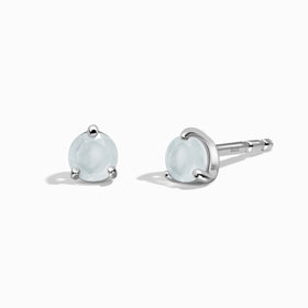 Aquamarine Round Studs