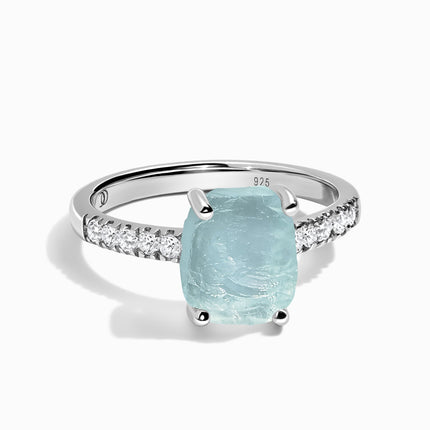 Raw Crystal Ring - Ritzy Aquamarine