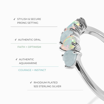 Aquamarine Opal Ring - Crush On You