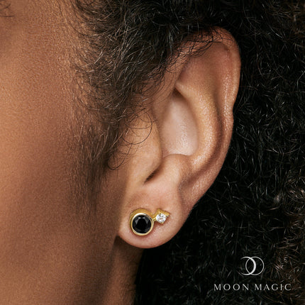 Black Onyx Earrings - Polaris