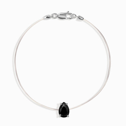 Black Onyx Bracelet Floating Sway - December Birthstone