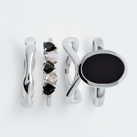 Black Onyx & Black Obsidian Enfolded Love Starter Set