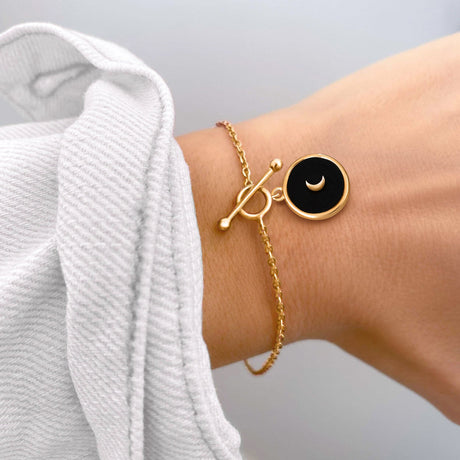 Black Obsidian T-Lock Bracelet - Dream