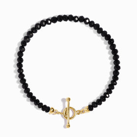 Black Obsidian T-Lock Beads Bracelet - Raise Your Vibrations