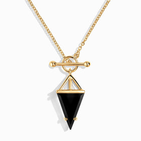 Black Obsidian Necklace - Heroine T-Lock