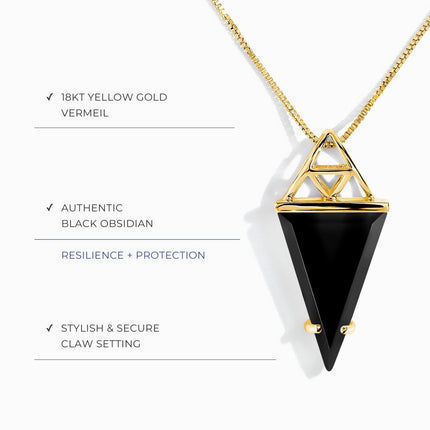 Black Obsidian Necklace - Myth