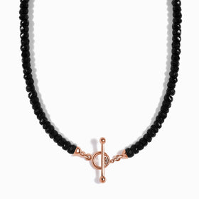 Black Obsidian T-Lock Beads Necklace - Raise Your Vibrations