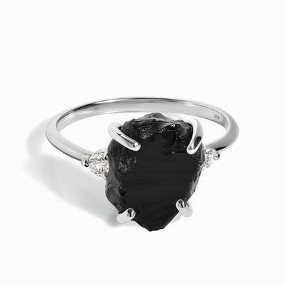 Solid deals obsidian ring