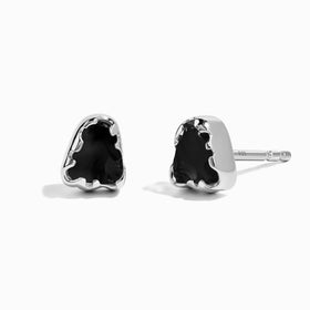Raw Crystal Earrings - Guided Black Obsidian