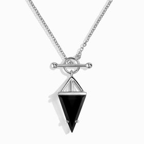 Black Obsidian Necklace - Heroine T-Lock