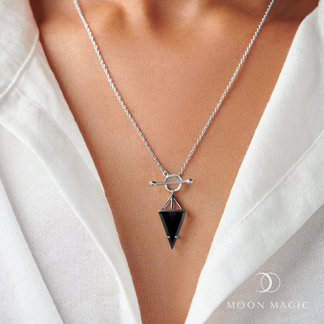 Black Obsidian Necklace - Heroine T-Lock