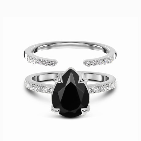 Black Obsidian Nymph Ring & Twinkling Band