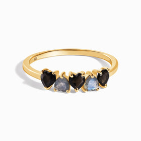 Black Obsidian Labradorite Ring - Crush On You