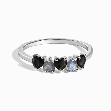 Black Obsidian Labradorite Ring - Crush On You