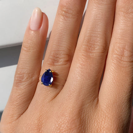 Blue Sapphire Ring Floating Sway - September Birthstone