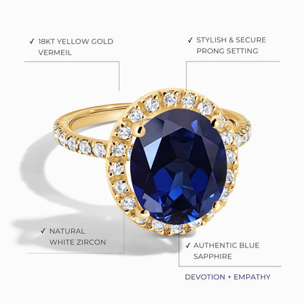 Blue Sapphire Ring - Queen Lana
