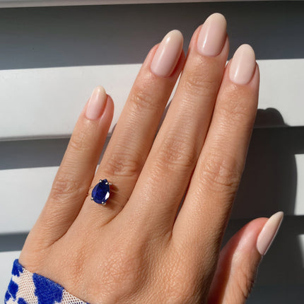 Blue Sapphire Ring Floating Sway - September Birthstone