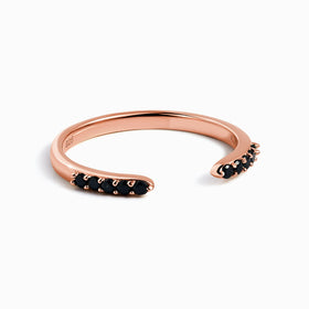 Black Spinel Ring - Twinkling Band