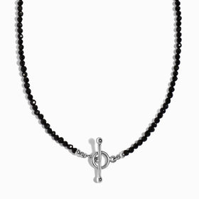 Black Spinel T-Lock Beads Necklace - Raise Your Vibrations