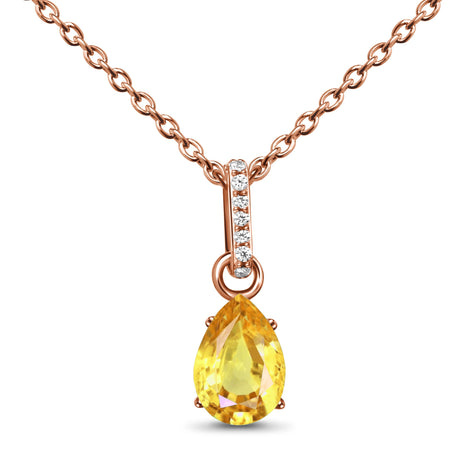 Citrine Necklace Sway - November Birthstone