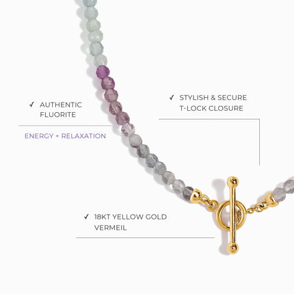 Fluorite T-Lock Beads Necklace - Raise Your Vibrations