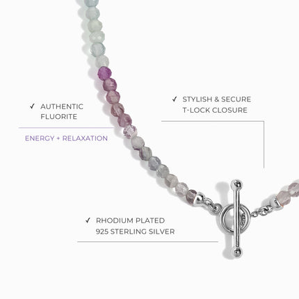 Fluorite T-Lock Beads Necklace - Raise Your Vibrations